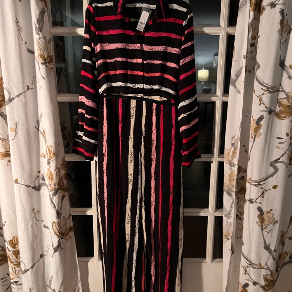 New York & Company Maxi Long sleeved Dress with Short liner